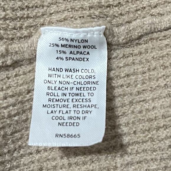 NORDSTROM Wool Alpaca Blend Colorblock Knit Sweater Size L Orange Striped Men’s - Picture 6 of 6